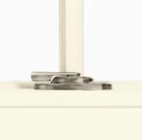 Satin Nickel Sash Lock on Window